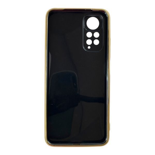 Чехол для Xiaomi Redmi Note 11 4G с принтом золотые бабочки с защитой камеры с золотой окантовкой 0059528 фото