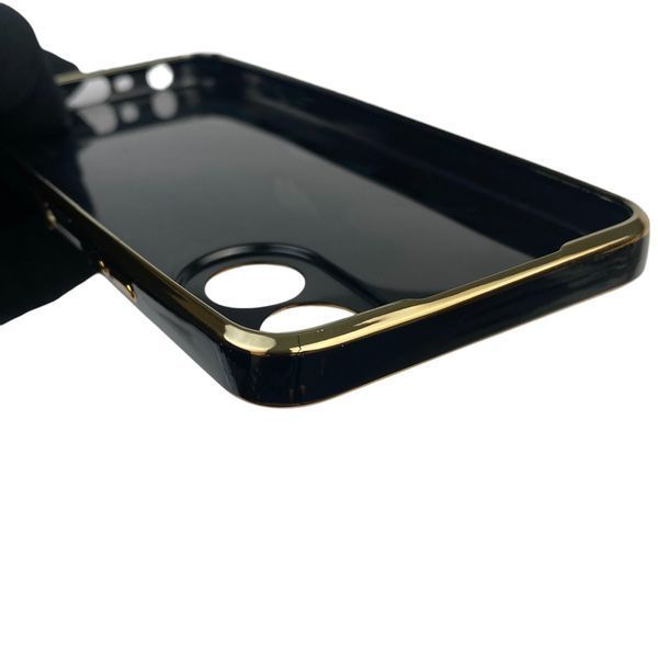 Чохол для OPPO A18 4G (CPH2591) з кільцем MagSafe із золотою окантовкою на оппо а18 чорний gs1 0021311 фото