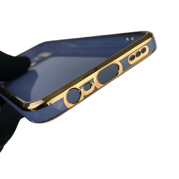 Чохол для OPPO A53 з кільцем MagSafe із золотою окантовкою на оппо а53 синій gs1 0022200 фото