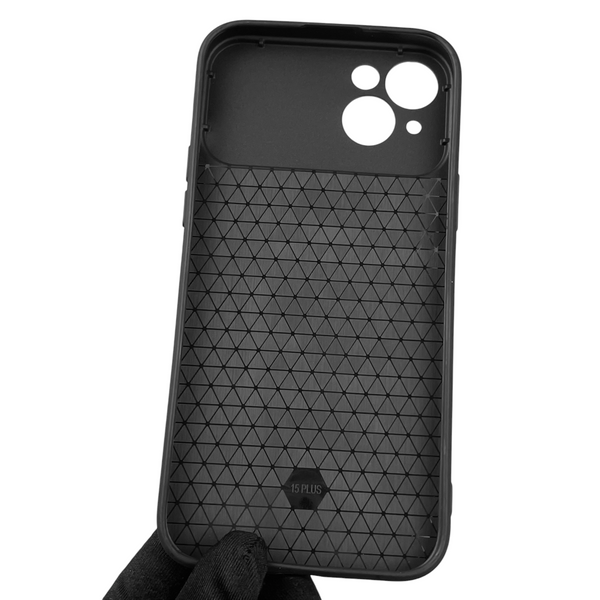 Чехол для Apple iPhone 15 Plus бронированный с кольцом со шторкой на айфон 15 плюс чёрный rg1 0015591 фото
