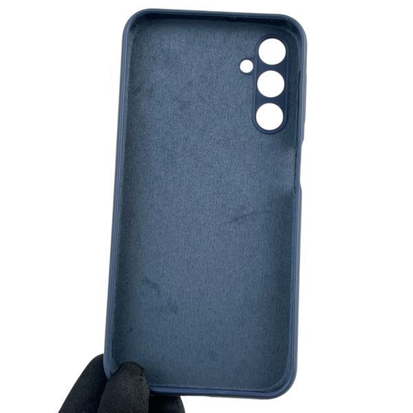 Чохол для Samsung Galaxy A24 (SM-A245F) силіконовий з мікрофіброю нековзний на самсунг а24 темно-синій 0031872 фото