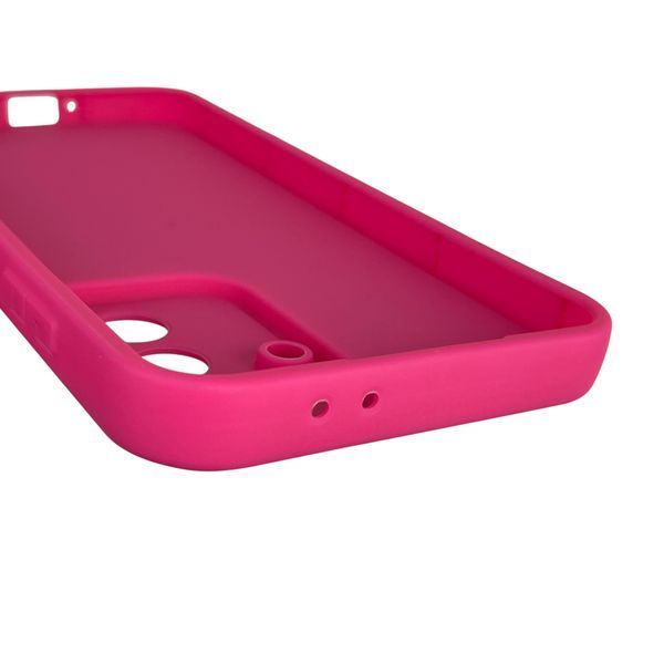 Чехол силиконовый оригинальный Soft Touch с 3D принтом злой котик для Samsung Galaxy A36 5G (SM-A366U) малиновый (Полная защита камеры) 0046498 фото