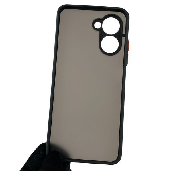Чехол для OPPO A17k матовый с высокими бортами с защитой камеры на оппо A17к черный 0013562 фото