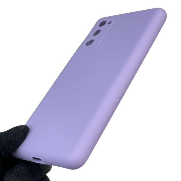 Чехол для Samsung Galaxy S20 FE (SM-G780G) силиконовый с микрофиброй нескользящий на самсунг с20 фе сиреневый 0032171 фото
