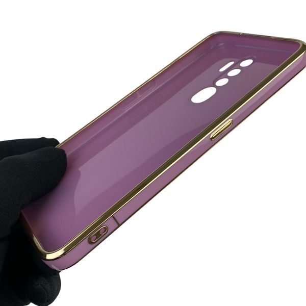 Чохол для Oppo A5 (2020) з кільцем-підставкою із золотою окантовкою на оппо а5 2020 чорничний gs1 0020439 фото