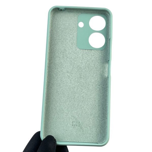 Чехол для Xiaomi Redmi 13C силиконовый с микрофиброй нескользящий на сяоми редми 13с бирюзовый 0032596 фото