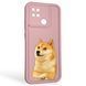 Чохол силіконовий оригінальний Soft Touch з 3D принтом мему сібу для Xiaomi Redmi 10C рожевий (Повний захист камери) 0047735 фото 1