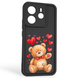 Чохол силіконовий оригінальний Soft Touch з 3D принтом милий ведмедик для Xiaomi Redmi Note 14 4G EU чорний (Повний захист камери) 0043861 фото 1
