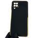 Чохол для Samsung Galaxy M12 SM-M127F із золотою окантовкою із захистом камери на самсунг м12 чорний 0008230 фото 1