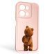 Чохол силіконовий Soft Touch з 3D принтом кумедний тед ведмідик для Xiaomi Redmi 15C EU рожевий (Повний захист камери) 0049250 фото 1