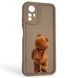 Чехол силиконовый оригинальный Soft Touch с 3D принтом смешного теда мишки для Xiaomi Redmi Note 12s 4G коричневый (Полная защита камеры) 0049021 фото 1