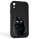 Чехол силиконовый Soft Touch с 3D принтом злой котик для Apple iPhone Xr черный (Полная защита камеры) 0047172 фото 1