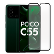 Захисне скло для телефона Xiaomi Poco C55 протиударне повноекранне на сяомі поко с55 чорне