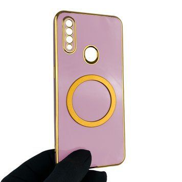 Чехол для Oppo A31 с кольцом MagSafe с золотой окантовкой на оппо а31 черничный gs1 0022191 фото