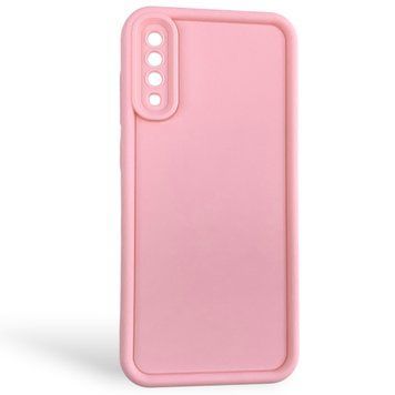 Чехол силиконовый Soft Touch для Samsung Galaxy A70 розовый (Полная защита камеры) 0054005 фото