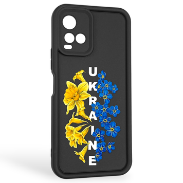 Чехол силиконовый Soft Touch с 3D принтом для Vivo Y21 черный (Полная защита камеры) 0042099 фото