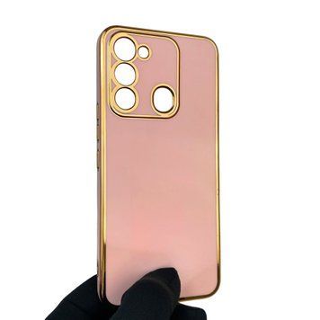 Чехол для TECNO Spark 8C KG5k с защитой камеры с золотой окантовкой на техно спарк 8с пудровый gs1 0019844 фото