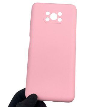 Чохол для Xiaomi Poco X3 Pro силіконовий з мікрофіброю нековзний на сяомі поко х3 про рожевий 0032528 фото