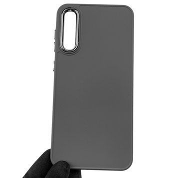 Чехол для Samsung Galaxy A50 (SM-A505F) с защитой на камеры с микрофиброй на самсунг а50 темно-серый 0012183 фото