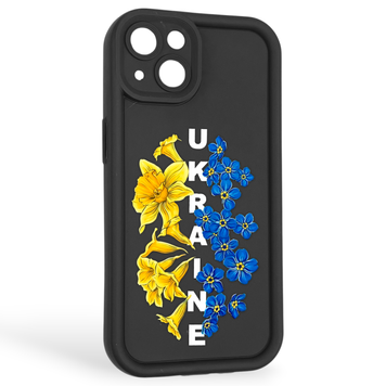 Чохол силіконовий Soft Touch з 3D принтом для Apple iPhone 13 чорний (Повний захист камери) 0041722 фото