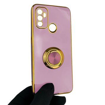 Чехол для OPPO A33 с кольцом-подставкой с золотой окантовкой на оппо а33 черничный gs1 0020988 фото