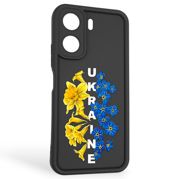 Чохол силіконовий Soft Touch з 3D принтом для Xiaomi Poco C65 чорний (Повний захист камери) 0042207 фото