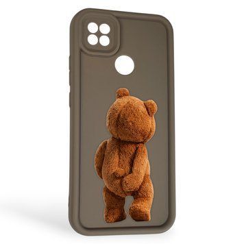 Чехол силиконовый оригинальный Soft Touch с 3D принтом смешного теда мишки для Xiaomi Redmi 10A коричневый (Полная защита камеры) 0048922 фото