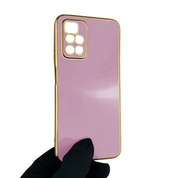 Чехол для Xiaomi Redmi 10 2022 с защитой камеры с золотой окантовкой на редми 10 2022 черничный gs1 0020310 фото