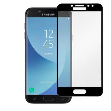 Защитное стекло МАТОВОЕ для телефона Samsung Galaxy J7 2017 (SM-J730) противоударное на самсунг г7 2017 черное 0039056 фото