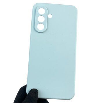 Чохол для Samsung Galaxy A56 (SM-A566B) силіконовий з мікрофіброю нековзний на самсунг а56 блакитний 0032090 фото