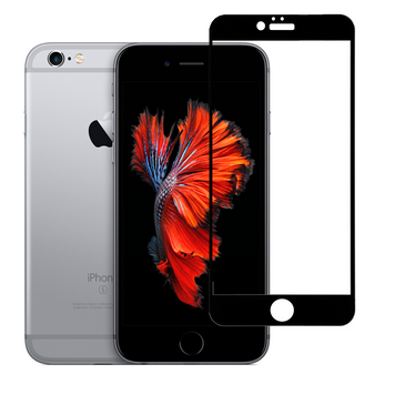 Защитное стекло для телефона Apple iPhone 6S противоударное полноэкранное на айфон 6с черное 0038478 фото