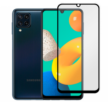 Захисне скло для телефона Samsung Galaxy M32 4G (SM-M325F) протиударне повноекранне на самсунг м32 4г чорне 0038713 фото