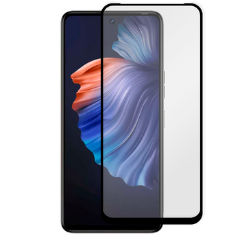 Захисне скло для телефона Tecno Camon 18 (CH6n) протиударне повноекранне на техно камон 18 чорне 0038769 фото