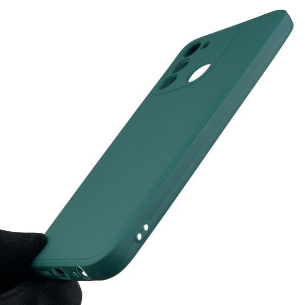 Чехол для Tecno Spark Go 2022 (KG5m) с квадратными гранями с защитой камеры на техно спарк го 2022 зелёный 0012664 фото
