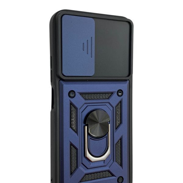 Чохол із шторкою камери для Xiaomi Poco C81 Pro синій (армований, кільце-тримач) 0062413 фото