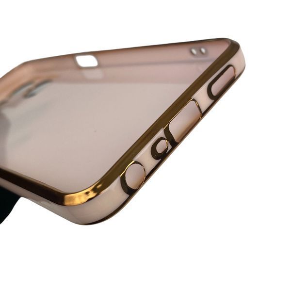 Чохол для OPPO A57s (4G) з кільцем MagSafe із золотою окантовкою на оппо а57с пудровий gs1 0022209 фото