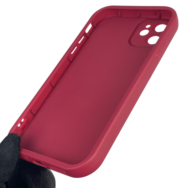 Чохол силіконовий Soft Touch з 3D принтом жіночим для Apple iPhone 11 бордовий (Повний захист камери) 0042449 фото