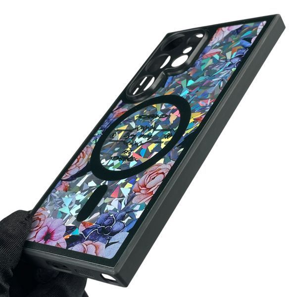Чохол для Samsung Galaxy S24 Ultra (SM-S928B) з 3д ефектом з магнітом магсейф блискучий на самсунг с24 ультра чорний 0012015 фото