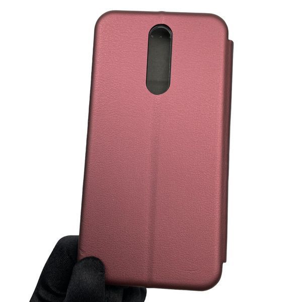 Чохол-книжка для Xiaomi Redmi 8 з підставкою на сяомі редмі 8 бордова 0002019 фото