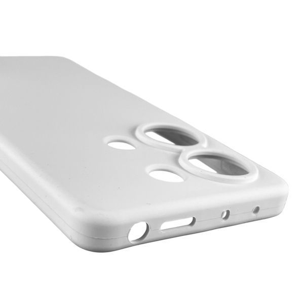 Чохол для Xiaomi Redmi Note 13 Pro 4G силіконовий з мікрофіброю нековзний на сяомі редмі нот 13 про 4г білий 0032745 фото
