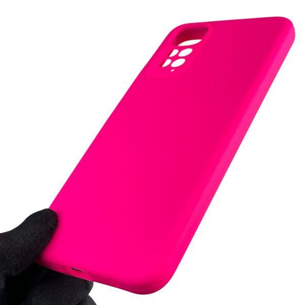 Чехол для Xiaomi Redmi Note 11 4G силиконовый с микрофиброй нескользящий на сяоми редми нот 11 4г малиновый 0032666 фото