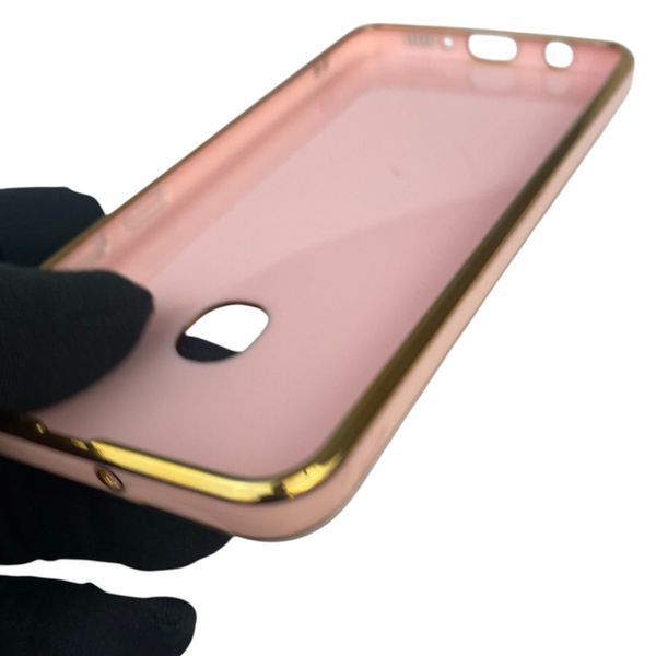 Чохол для Samsung Galaxy M22 4G (SM-M225F) із захистом камери із золотою окантовкою на самсунг м22 пудровий gs1 0020203 фото