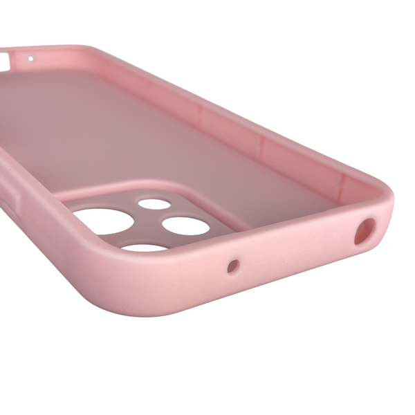 Чехол силиконовый Soft Touch с 3D принтом Майнкрафт для Xiaomi Redmi 12 розовый (Полная защита камеры) 0041422 фото
