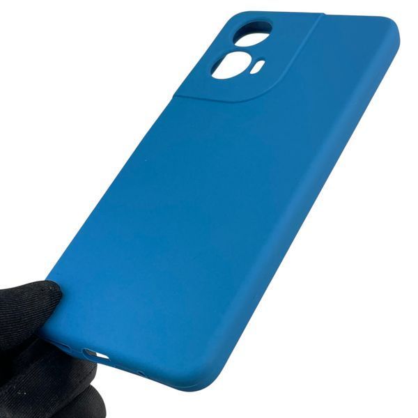 Чехол для Motorola Moto G24 (PB1E0003RS) силиконовый с микрофиброй нескользящий на моторола г24 синий 0031760 фото