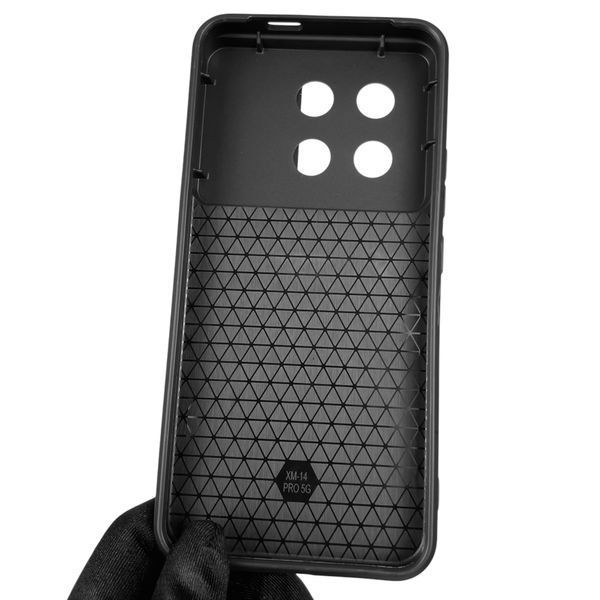 Чохол для Xiaomi 14 Pro броньований з кільцем підставкою зі шторкою на сяомі 14 про чорний 0002410 фото