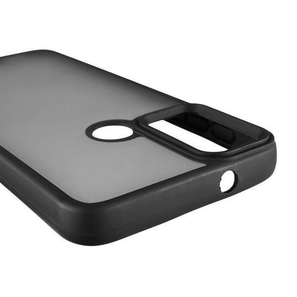Чохол для Motorola Moto E20 протиударний матовий напівпрозорий з високими бортами на моторола е20 чорний 0000232 фото