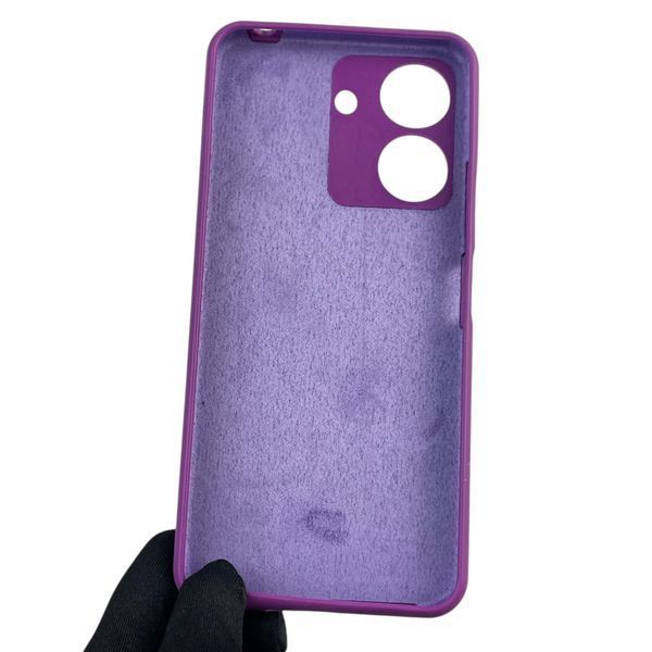 Чехол для Xiaomi Redmi 13C силиконовый с микрофиброй нескользящий на сяоми редми 13с фиолетовый 0032597 фото