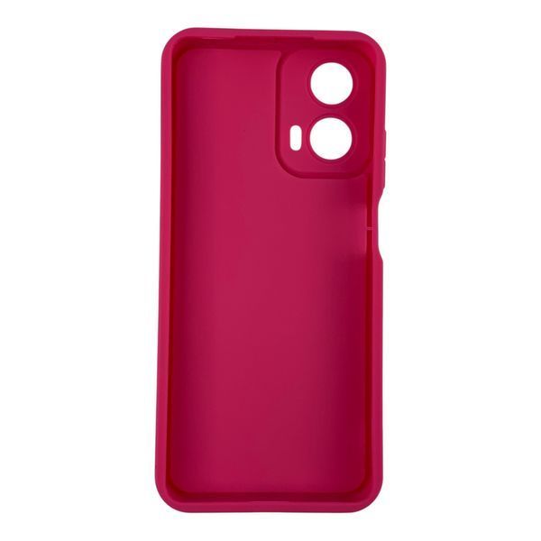 Чехол силиконовый Soft Touch для Motorola E14 малиновый (Полная защита камеры) 0054387 фото