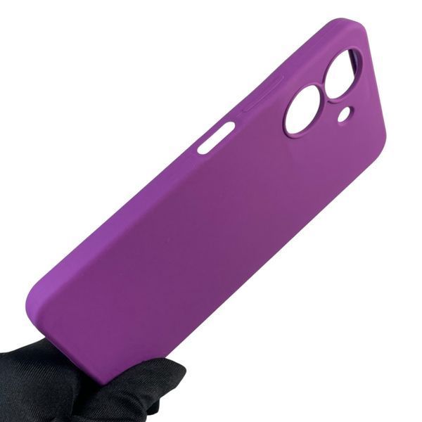 Чехол для Xiaomi Redmi 13C силиконовый с микрофиброй нескользящий на сяоми редми 13с фиолетовый 0032597 фото