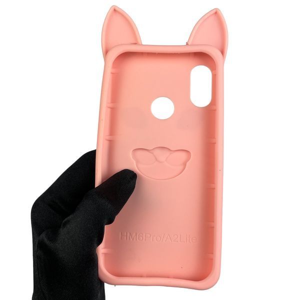 Чехол для Xiaomi Redmi 6 Pro детский с котиком на сяоми редми 6 про розовый 0002627 фото
